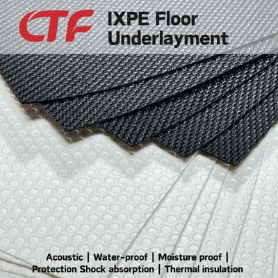 بالشتک زیرانداز کف IXPE مقاوم در برابر رطوبت جذب صدا کفپوش های PVC SPC برای آپارتمان ها هتل ها بیمارستان کارهای نوسازی