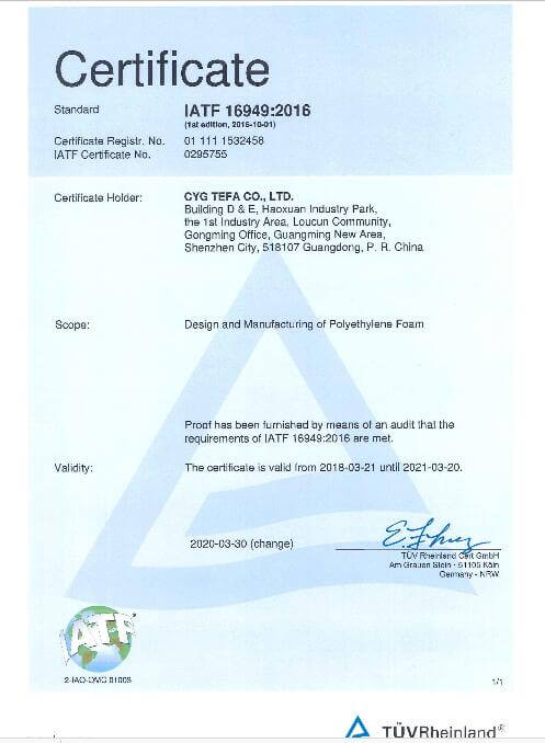 فوم پلیولفینی سلول بسته متصل به هم XPE / IXPE ورق عایق حرارتی برای ساخت و ساز و HVAC 26